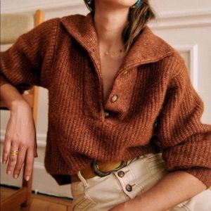 Sézane Mickey jumper size small hazelnut